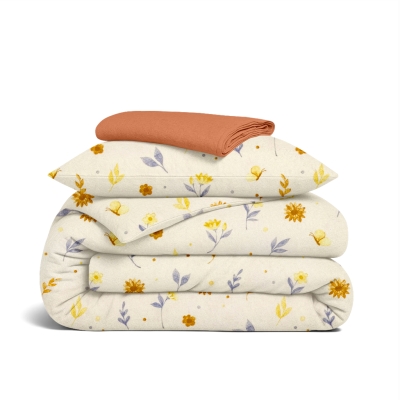 Дитяча постільна білизна фланель в ліжечко HONEY BLOOM CS4