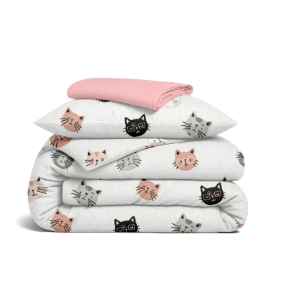Дитяча постільна білизна фланель в ліжечко PLAYFUL CATS