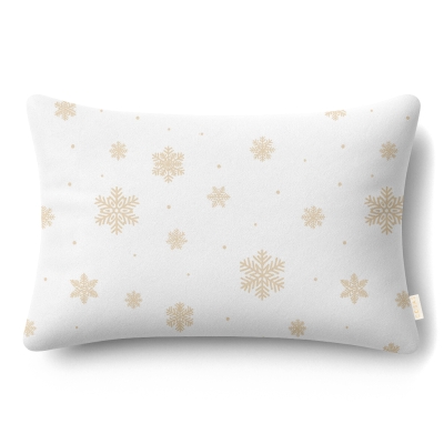 Наволочка фланель 40х60 SNOWFLAKES GOLD