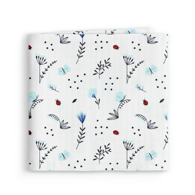 Муслінові пелюшки 75x75 BLUE WILDFLOWERS