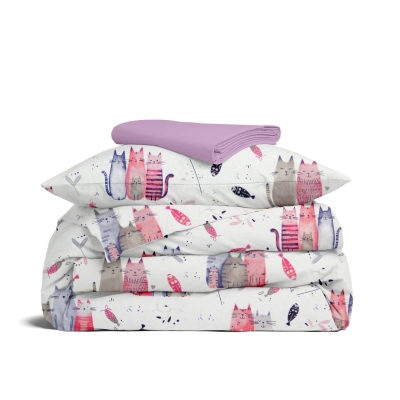 Дитяча постільна білизна в ліжечко PINK CATS