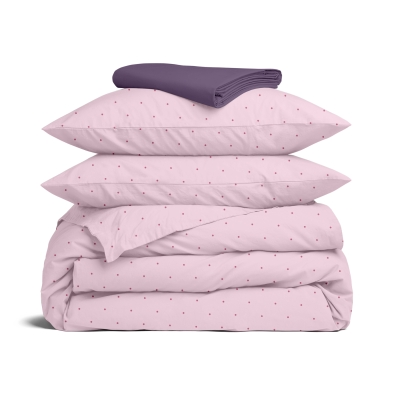 Сімейна постільна білизна з простирадлом на резинці POWDER CS1