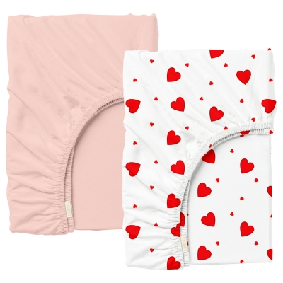 Набір простирадло на резинці 200х220 ROSE RUBY HEARTS
