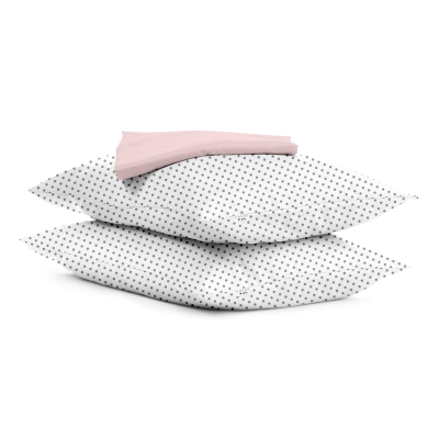Набір наволочки і простирадло GREY DOTS & SAKURA