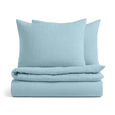 Підліткова постіль без простирадла муслін AQUAMARINE