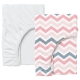 Набір простирадло на резинці 90х200 WHITE / GREY ZIGZAG