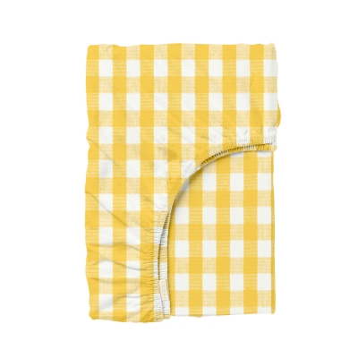 Простирадло на резинці 200x200 YELLOW CHECK