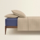 Полуторна постільна білизна з простирадлом на резинці BEIGE GEOMETRY CS6