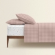 Полуторна постільна білизна з простирадлом на резинці ROSE GEOMETRY CS8
