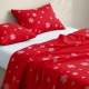 Дитяча постільна білизна фланель в ліжечко SNOWFLAKES CRANBERRY