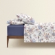 Двоспальна постільна білизна з простирадлом на резинці FLORAL ORNAMENT CS3