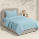Підліткова постільна білизна муслін з простирадлом на резинці AQUAMARINE