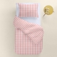 Дитяча постільна білизна в ліжечко PINK CHECK