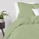 Полуторна постільна білизна з простирадлом на резинці OLIVE