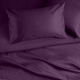 Двоспальна постільна білизна сатин з простирадлом на резинці VIOLET CS1