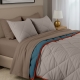 Покривало стьобане двостороннє на ліжко та диван 160x220 TAUPE STONE CS8