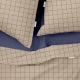 Полуторна постільна білизна з простирадлом на резинці BEIGE GEOMETRY CS6