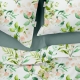 Євро постільна білизна з простирадлом на резинці FLORAL LEAVES CS1