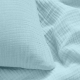Підліткова постільна білизна муслін з простирадлом на резинці AQUAMARINE