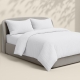 Двоспальний комплект без простирадла муслін WHITE