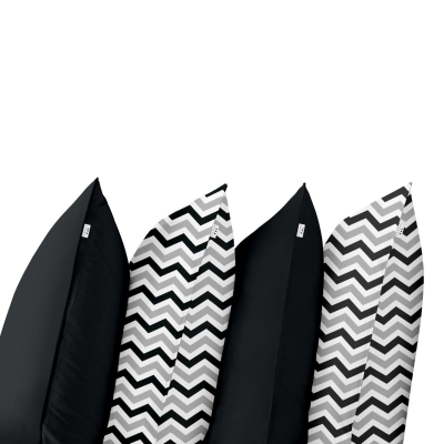 Набір наволочок на подушку 50х70 та 40х60 BLACK / ZIGZAG