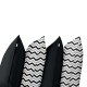 Набір наволочок на подушку 50х70 та 40х60 BLACK / ZIGZAG