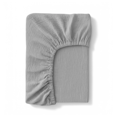 Простирадло на резинці муслін 200x200x30 GRAPHITE