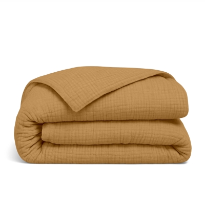 Підковдра двоспальна муслін 180х220 MUSTARD