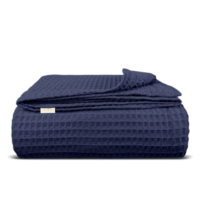 Плед покривало вафельне 110х140 Denim Greek Waffle