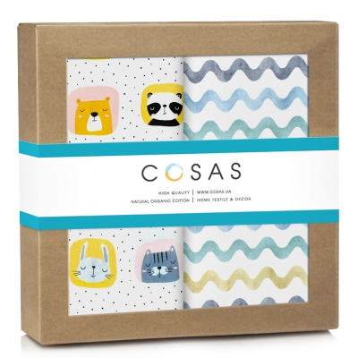 Багаторазові пелюшки дитячі COLOR ANIMALS CS3 2шт