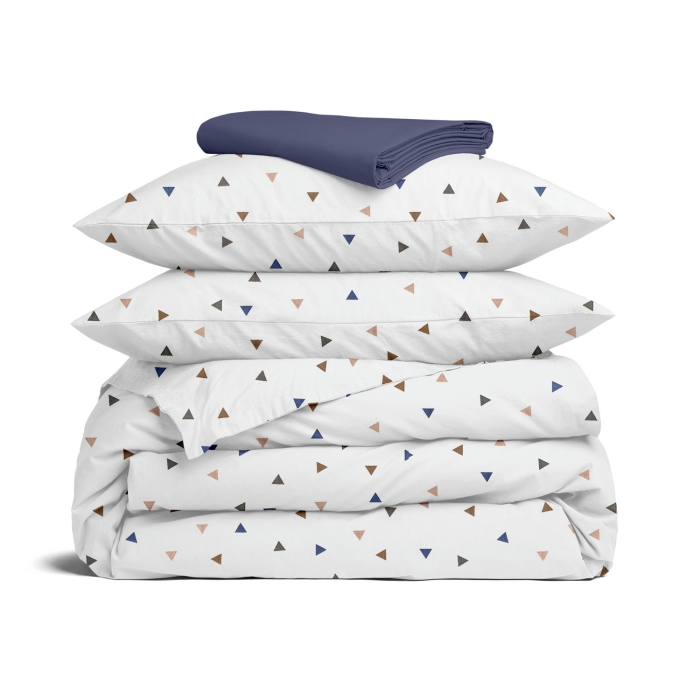 Двоспальна постільна білизна з простирадлом на резинці DELTA CS8