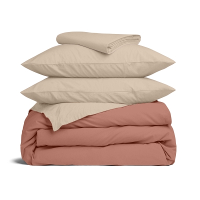 Двоспальна постільна білизна з простирадлом на резинці MAGNOLIA CS18