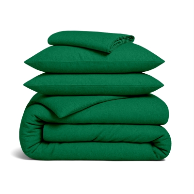 Євро постільна білизна фланель з простирадлом на резинці FOREST CS1