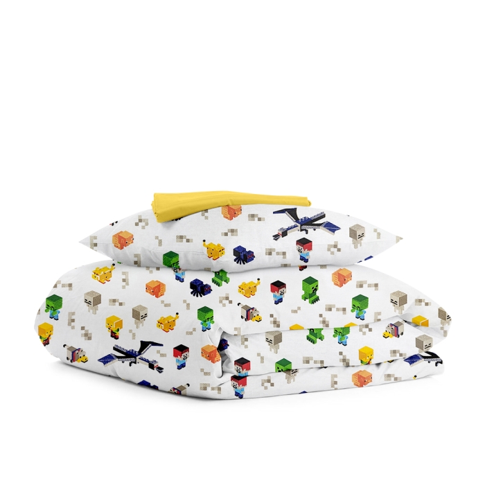 Дитяча постільна білизна фланель в ліжечко MINECRAFT CS9