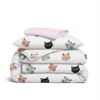 Дитяча постільна білизна фланель в ліжечко PLAYFUL CATS CS1