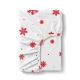 Простирадло на резинці фланель 90х200 SNOWFLAKES BERRY