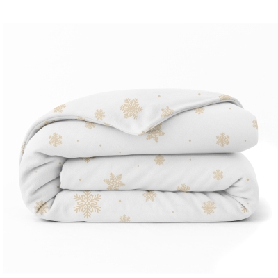 Підковдра двоспальна фланель 175х210 SNOWFLAKES GOLD