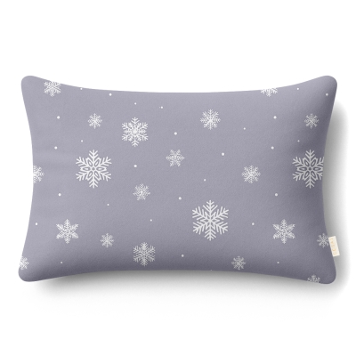 Наволочка фланель 50х70 SNOWFLAKES SILVER