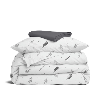 Підліткова постільна білизна з простирадлом на резинці FROST BRANCHES CS3