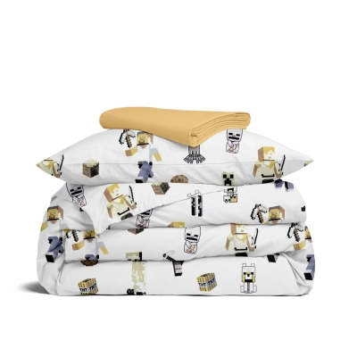 Підліткова постільна білизна з простирадлом на резинці MINECRAFT EPIC