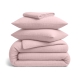 Сімейна преміум постільна білизна муслін з простирадлом на резинці ROSE CS1
