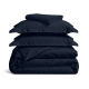 Євро постільна білизна з наволочками оксфорд MIDNIGHT BLUE
