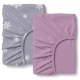 Набір простирадло на резинці фланель 90х200 FROSTY LAVENDER