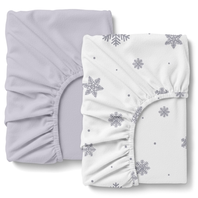 Набір простирадло на резинці в дитяче ліжечко 60х120 фланель FROST MIST