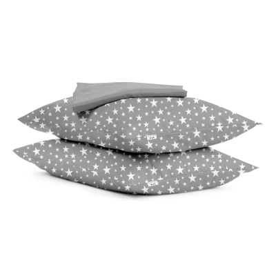 Набір наволочки і простирадло STARFALL WHITE GREY GREY