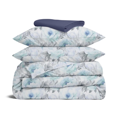 Сімейна постільна білизна з простирадлом на резинці SOFT PEONY CS2