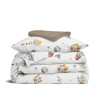 Дитяча постільна білизна в ліжечко SPACE ROCKET CS5