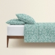 Євро постільна білизна з простирадлом на резинці FLORET CS6