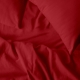 Євро постільна білизна фланель з простирадлом на резинці BURGUNDY