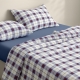 Двоспальна постільна білизна фланель з простирадлом на резинці SCOTTISH CHARM CS2